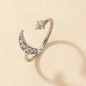 Moon and Star ring trendy and adjustable